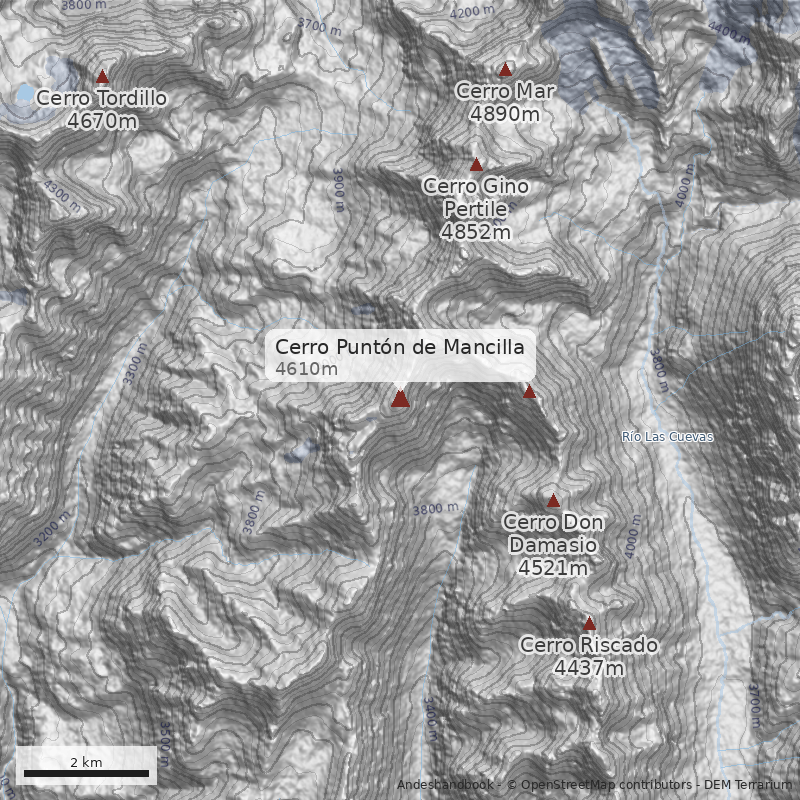 Mapa Cerro Puntón de Mancilla