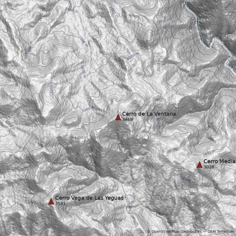 Mapa Cerro de La Ventana