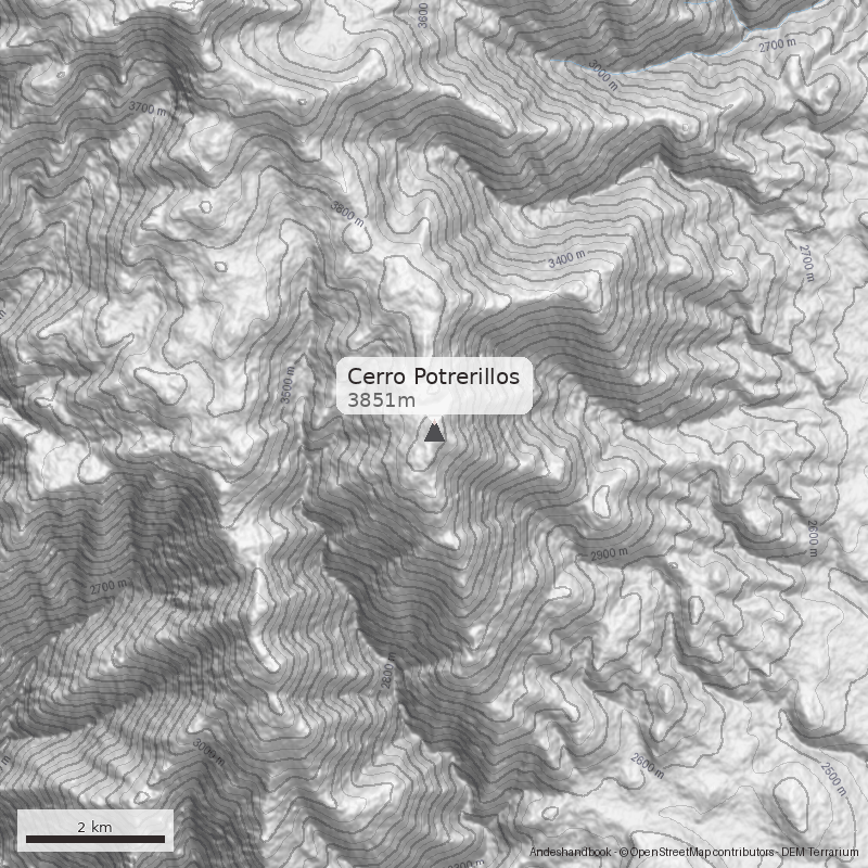 Mapa Cerro Potrerillos