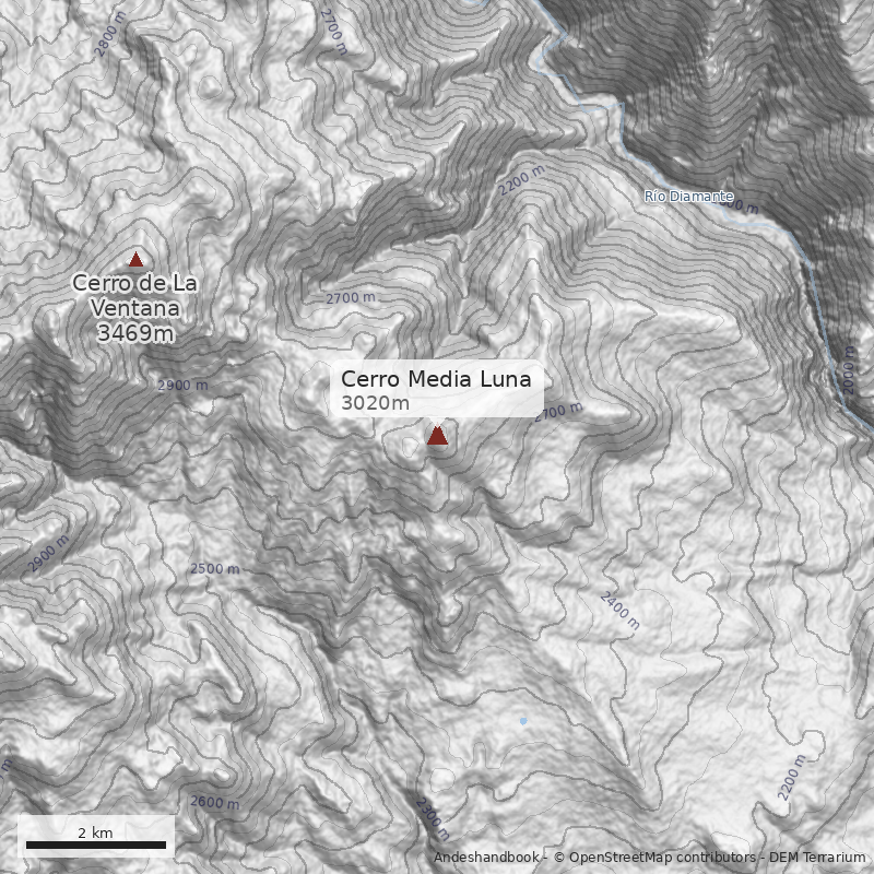 Mapa Cerro Media Luna