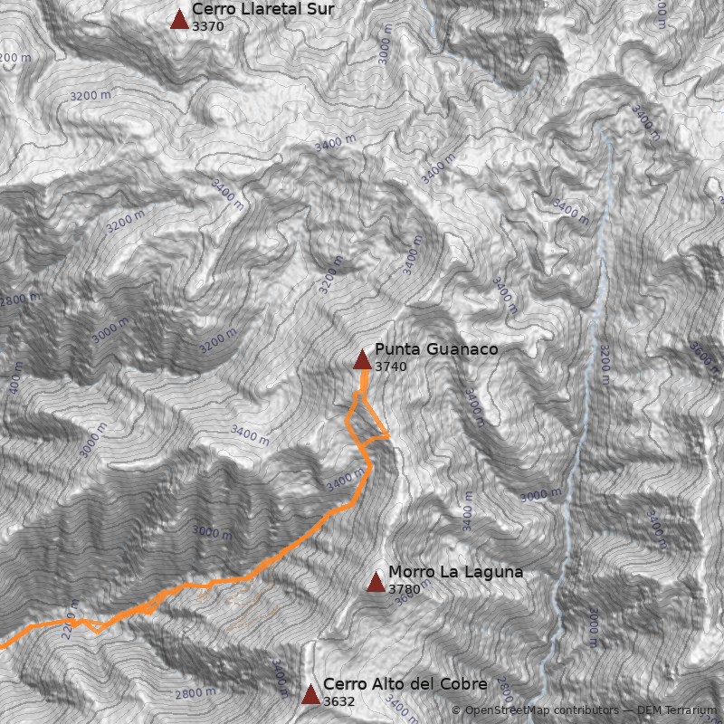 Mapa Normal, cara suroeste