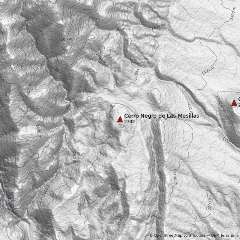 Mapa Cerro Negro de Las Mesillas