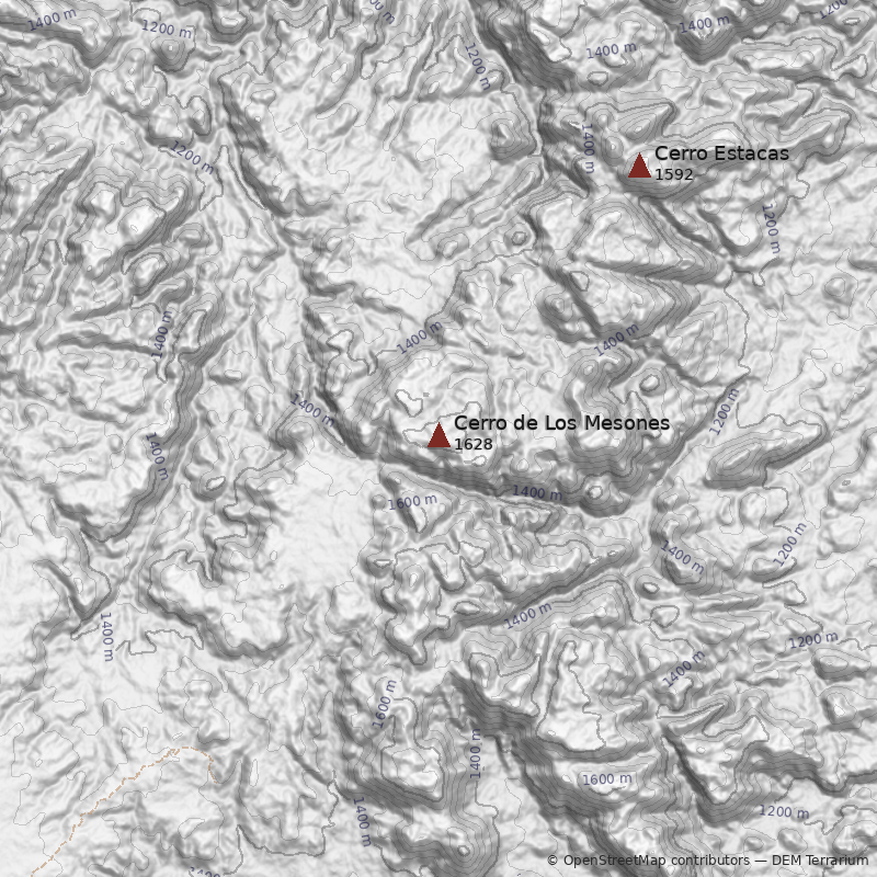 Mapa Cerro de Los Mesones