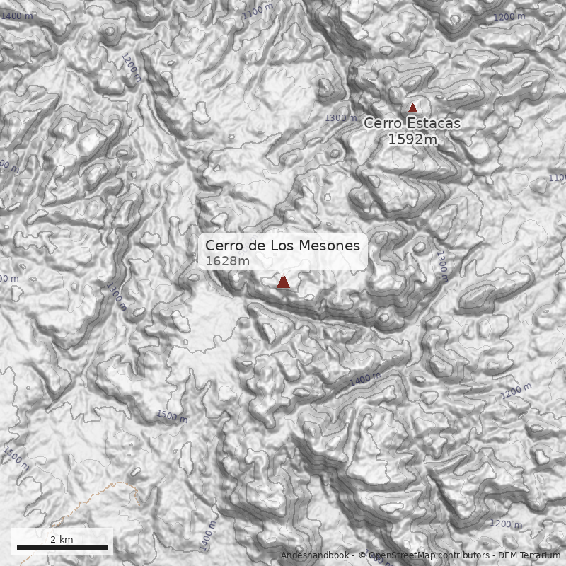 Mapa Cerro de Los Mesones