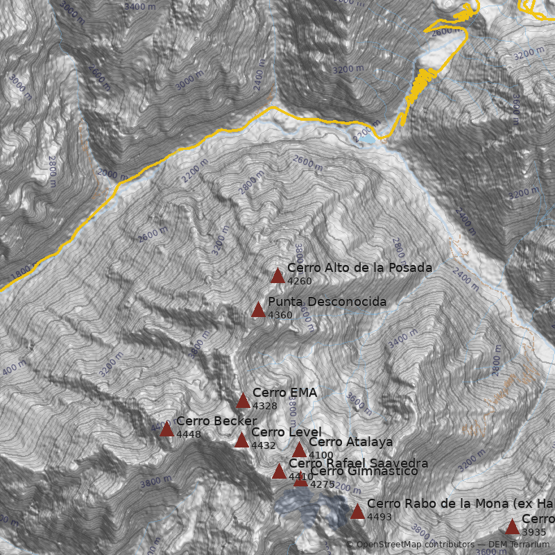 Mapa Cerro Alto de la Posada