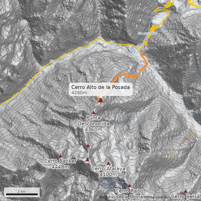 Mapa Cerro Alto de la Posada