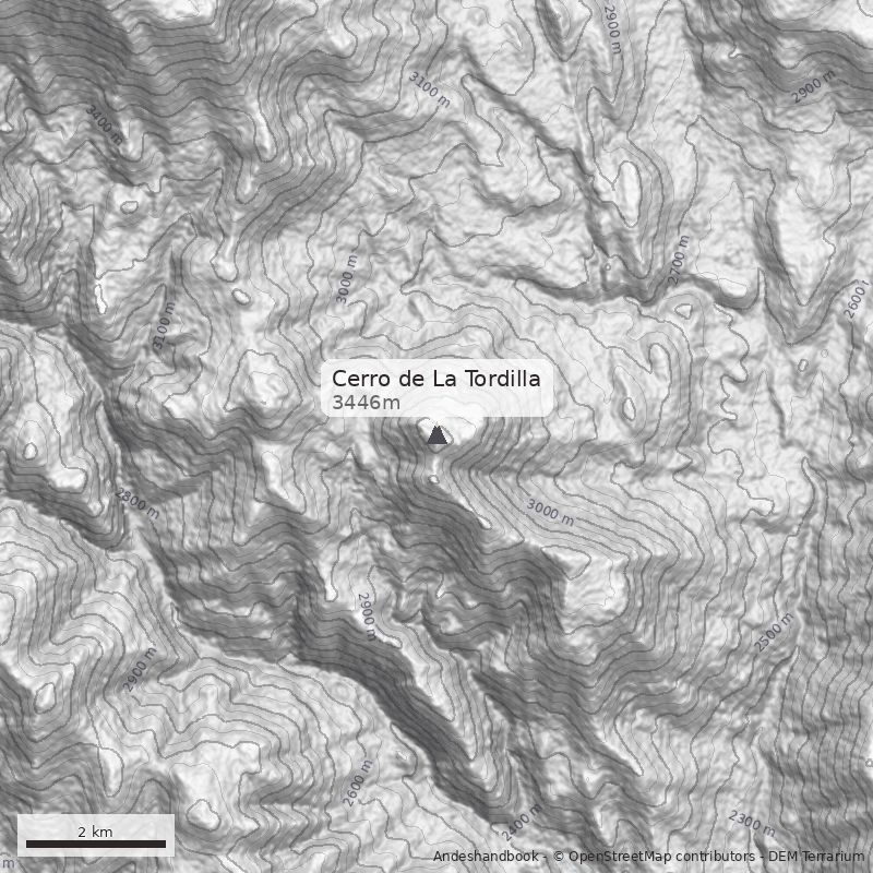 Mapa Cerro de La Tordilla