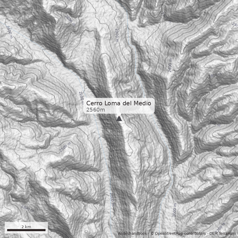 Mapa Cerro Loma del Medio