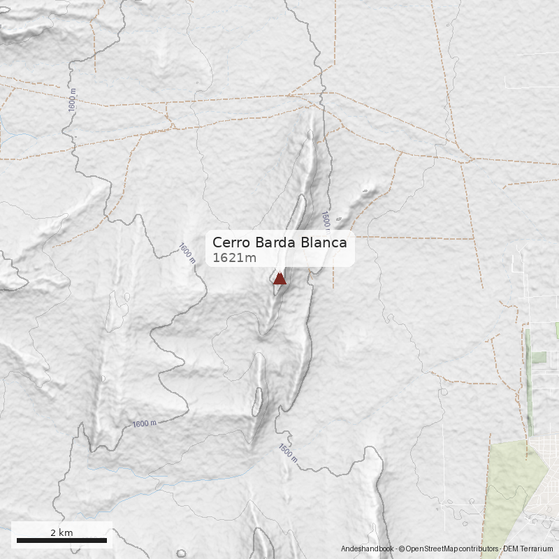 Mapa Cerro Barda Blanca