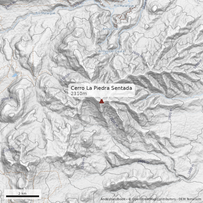 Mapa Cerro La Piedra Sentada
