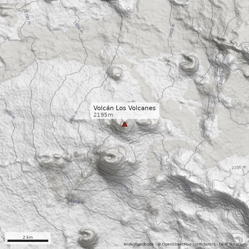 Mapa Volcán Los Volcanes