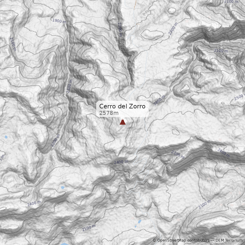 Mapa Cerro del Zorro