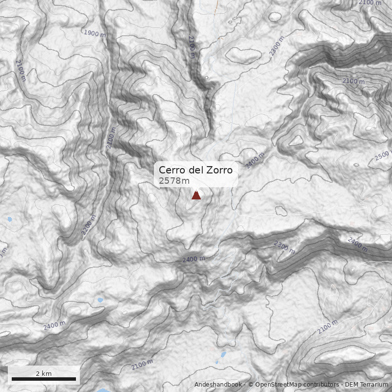 Mapa Cerro del Zorro