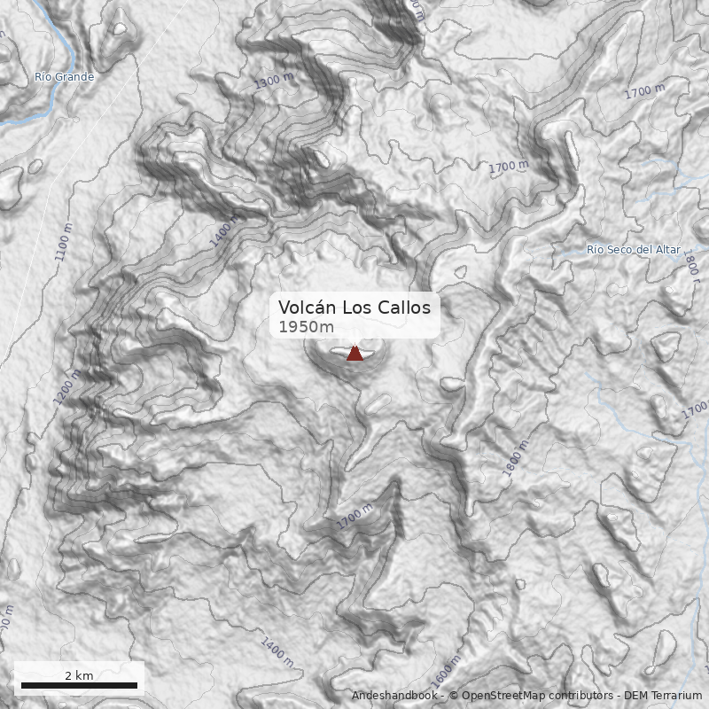 Mapa Volcán Los Callos