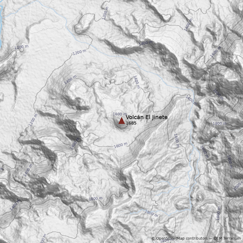 Mapa Volcán El Jinete