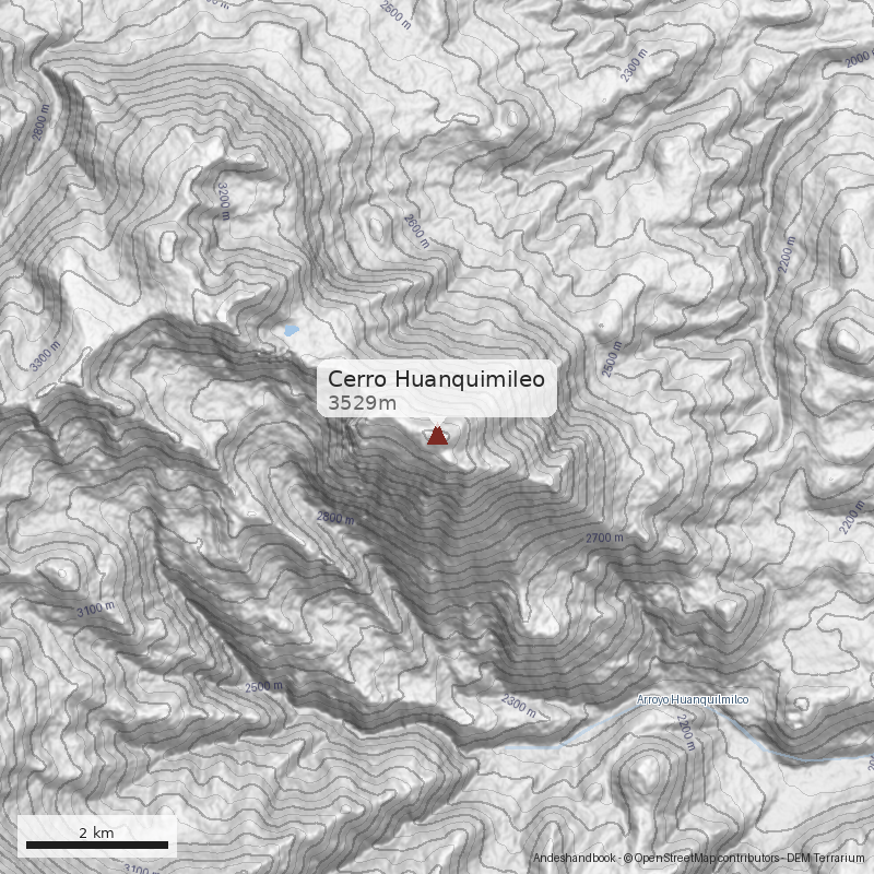 Mapa Cerro Huanquimileo