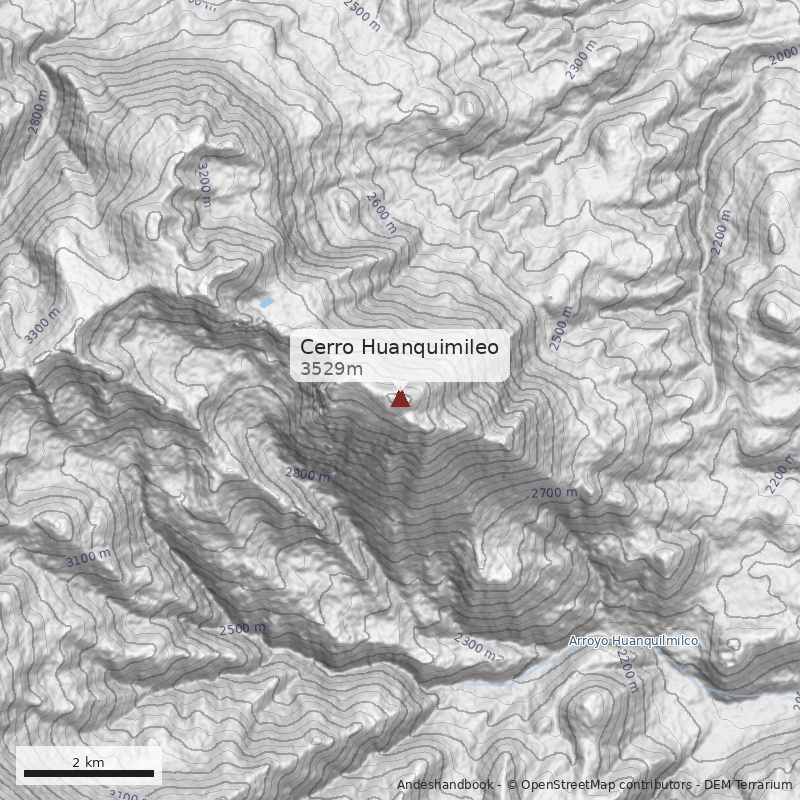 Mapa Cerro Huanquimileo