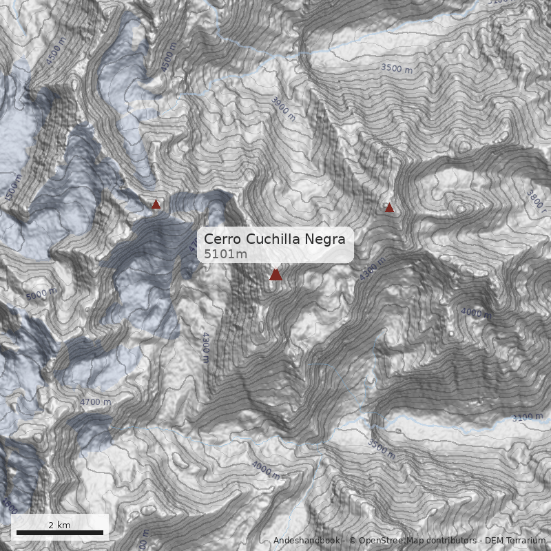 Mapa Cerro Cuchilla Negra