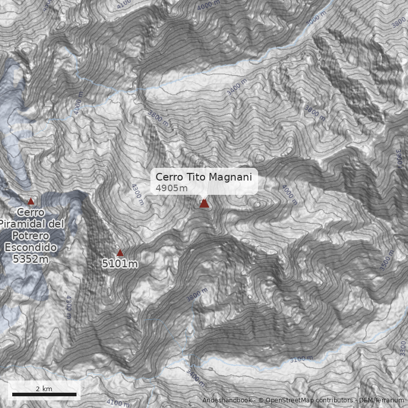 Mapa Cerro Tito Magnani
