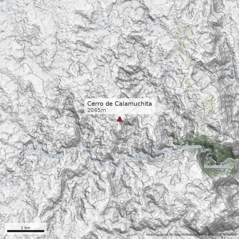 Mapa Cerro de Calamuchita