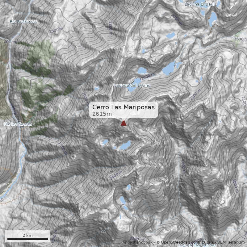 Mapa Cerro Las Mariposas