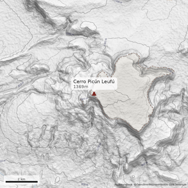 Mapa Cerro Picún Leufú