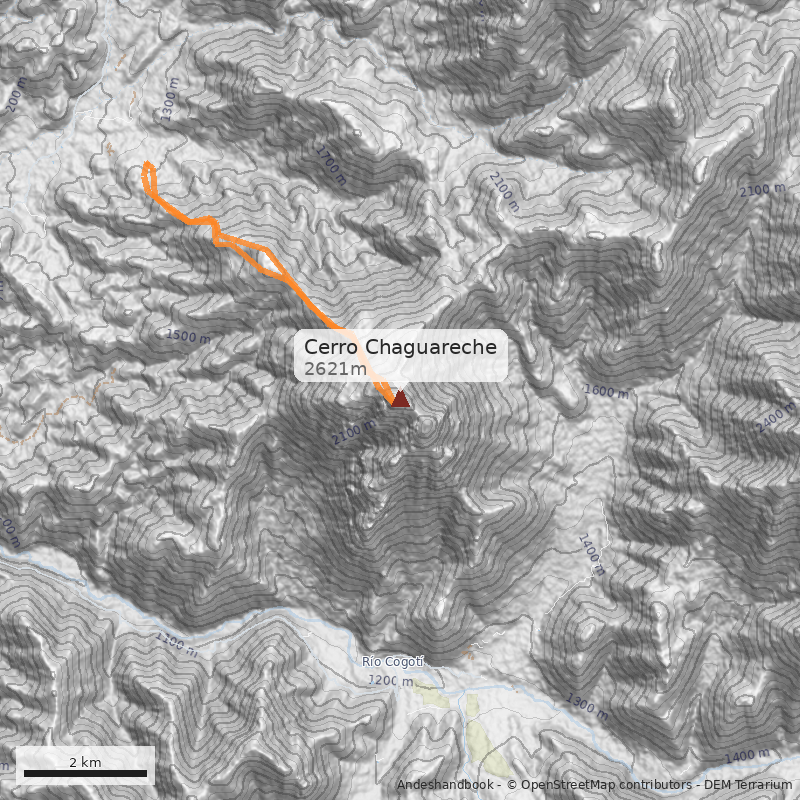 Mapa Cerro Chaguareche