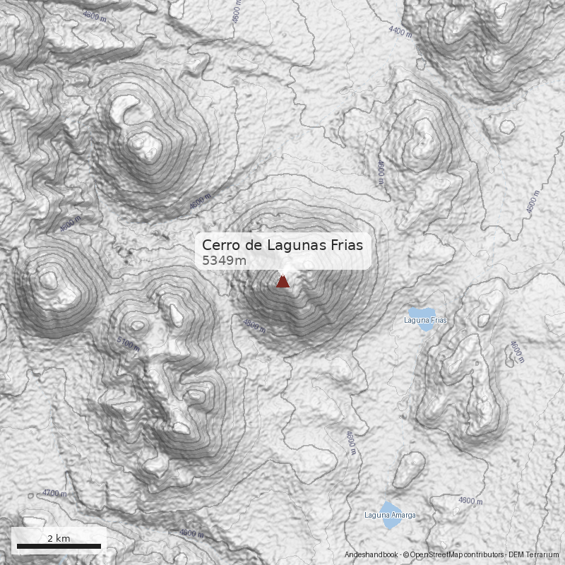Mapa Cerro de Lagunas Frias