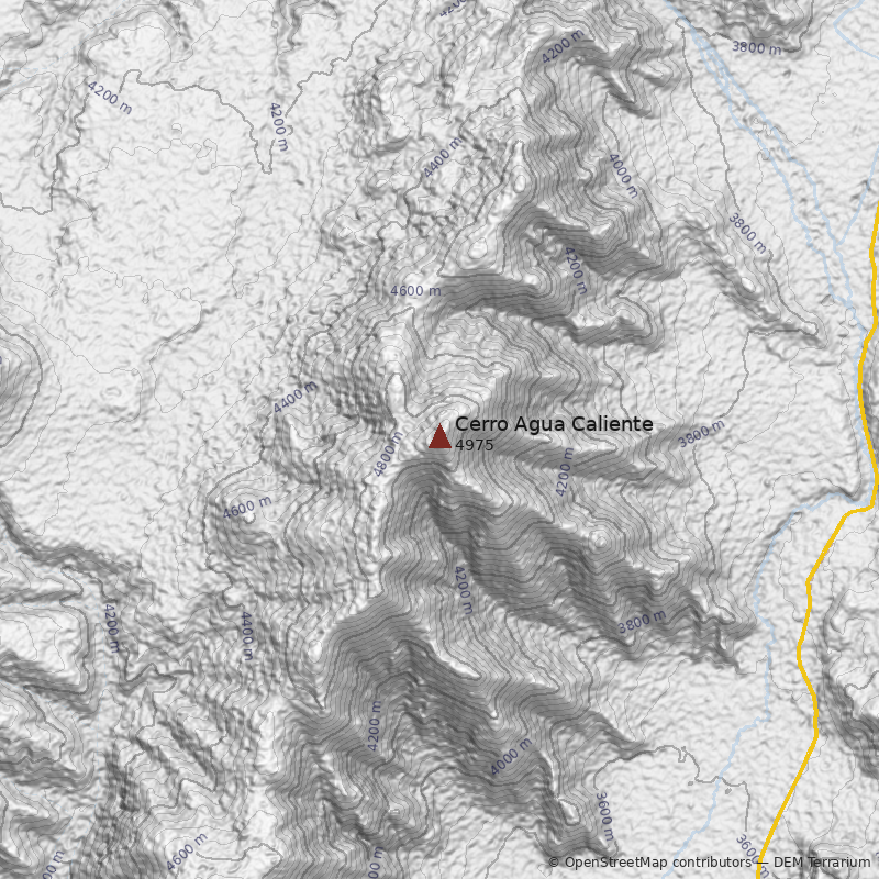 Mapa Cerro Agua Caliente