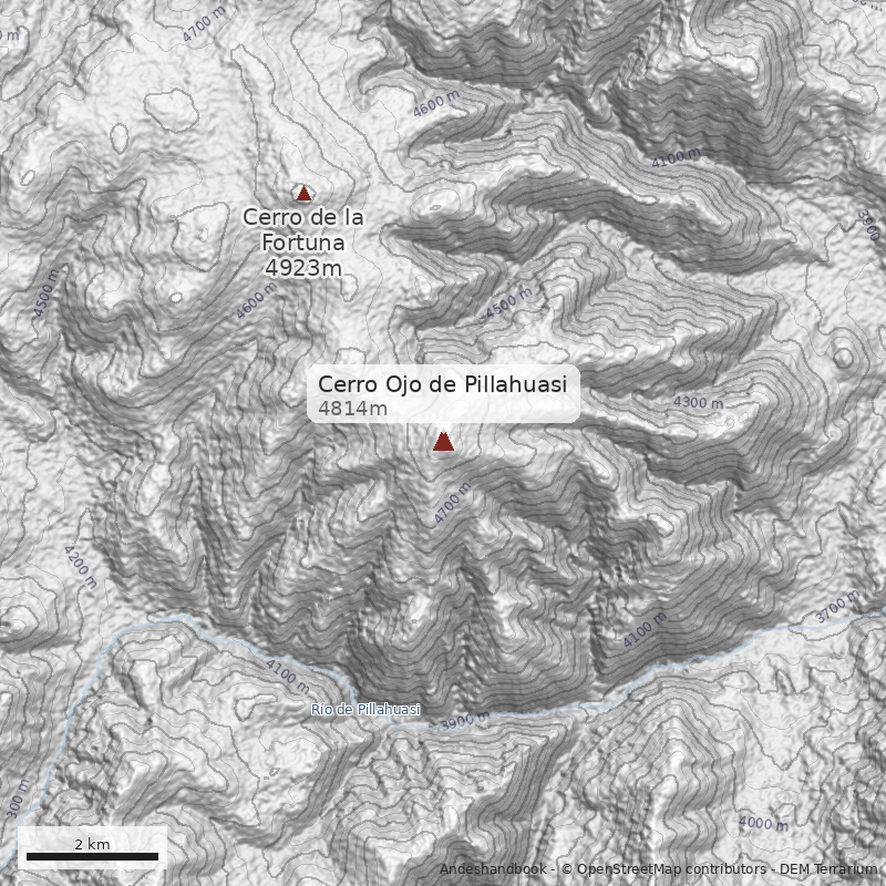 Mapa Cerro Ojo de Pillahuasi