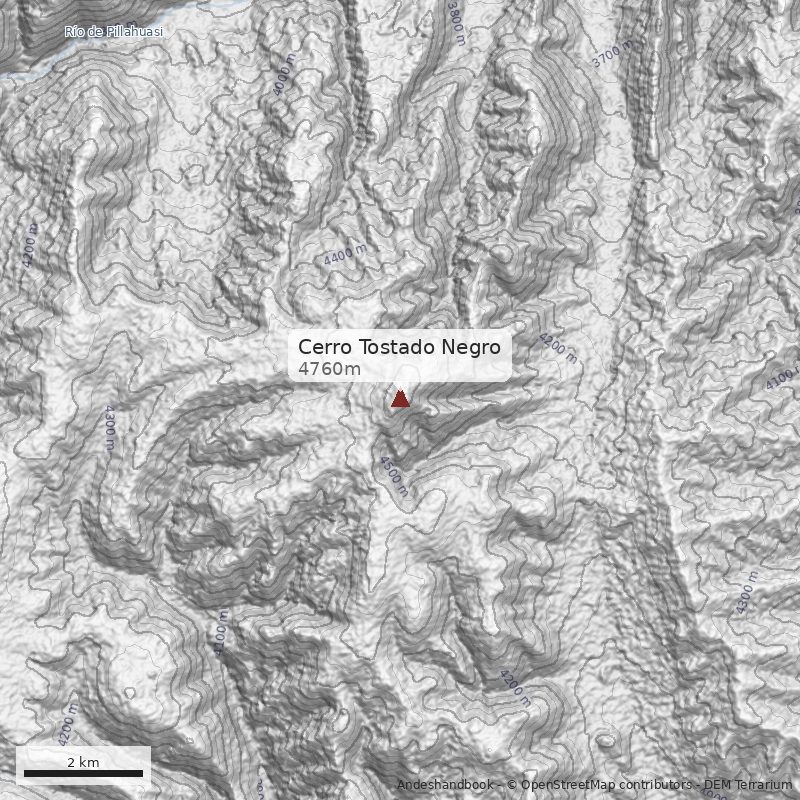 Mapa Cerro Tostado Negro