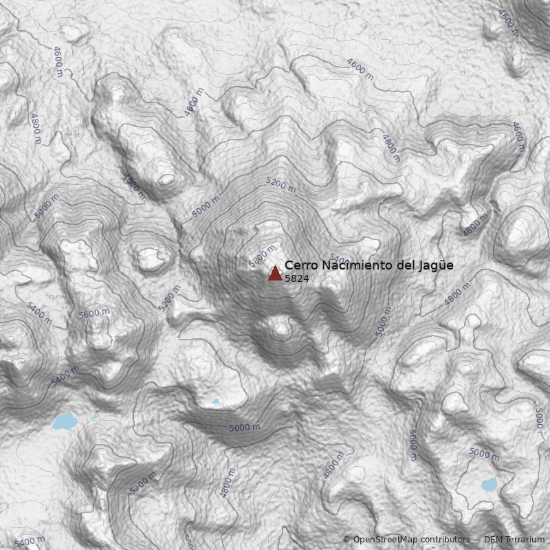Mapa Cerro Nacimiento del Jagüe