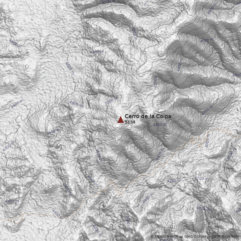 Mapa Cerro de la Coipa