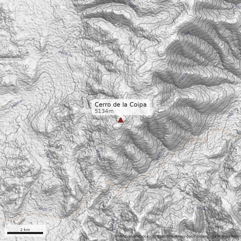 Mapa Cerro de la Coipa