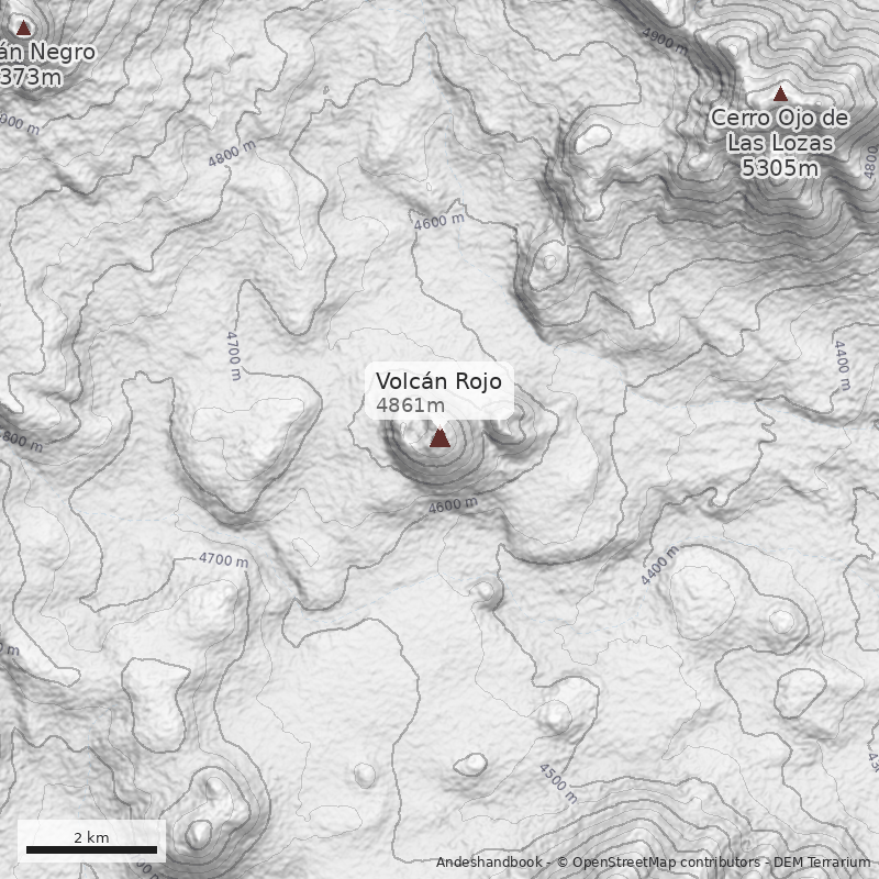 Mapa Volcán Rojo