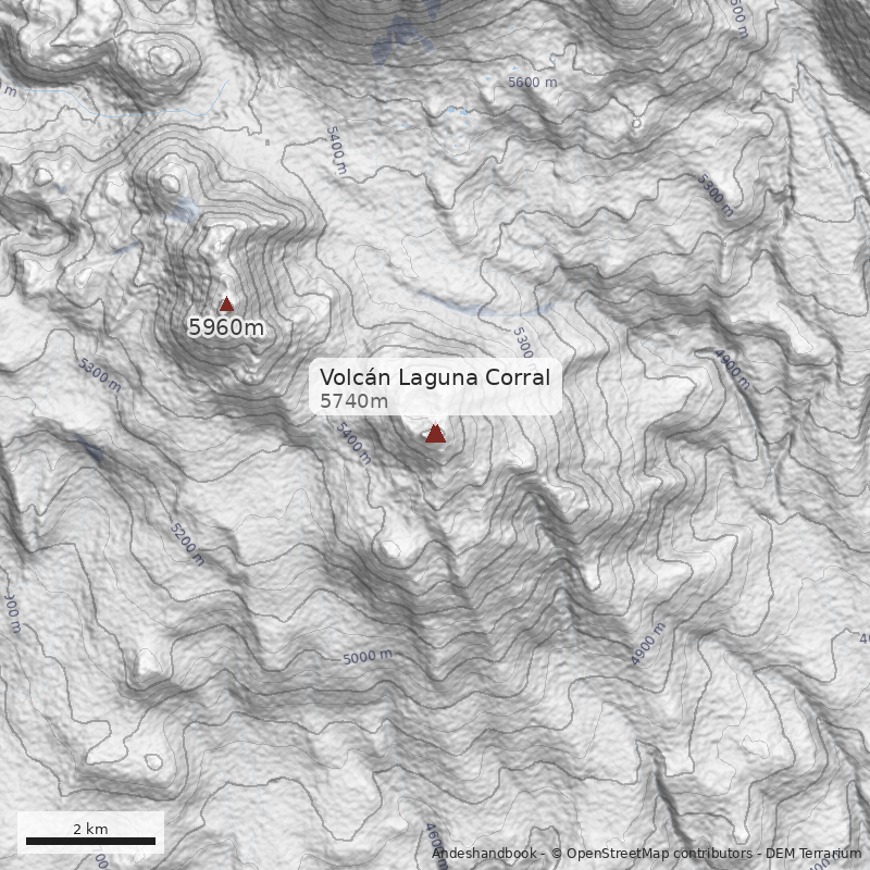 Mapa Volcán Laguna Corral