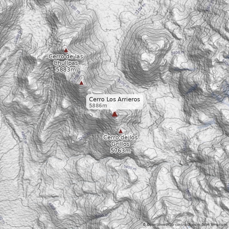 Mapa Cerro Los Arrieros
