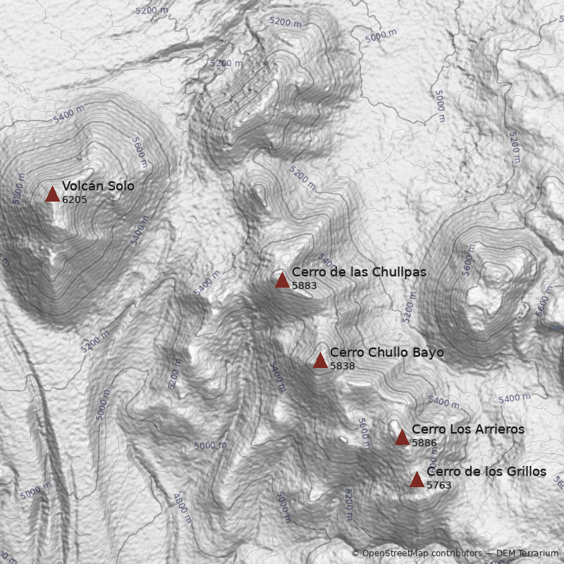 Mapa Cerro de las Chullpas