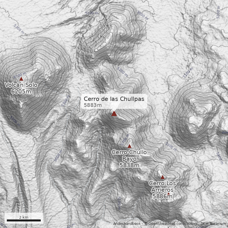 Mapa Cerro de las Chullpas