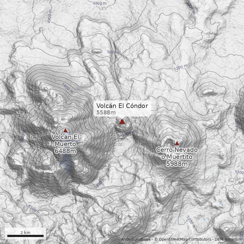 Mapa Volcán El Cóndor