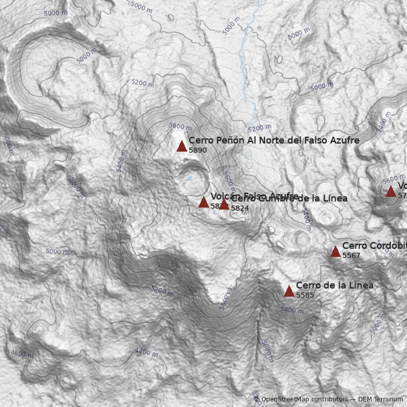 Mapa Volcán Falso Azufre