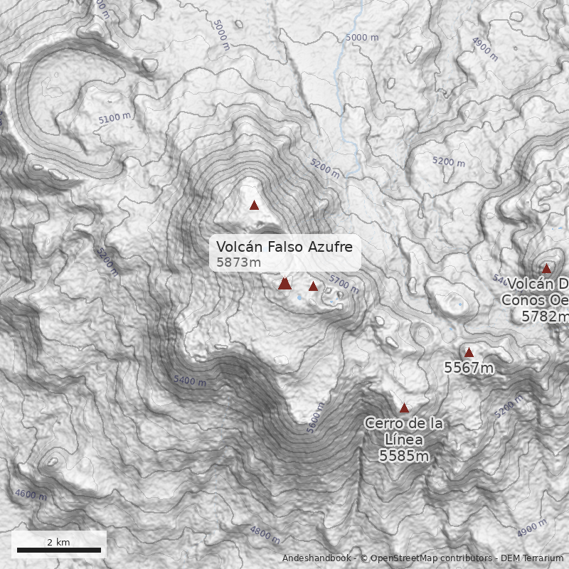 Mapa Volcán Falso Azufre