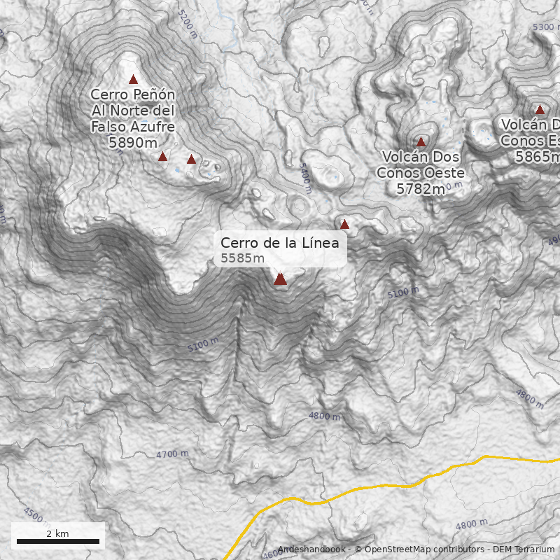 Mapa Cerro de la Línea