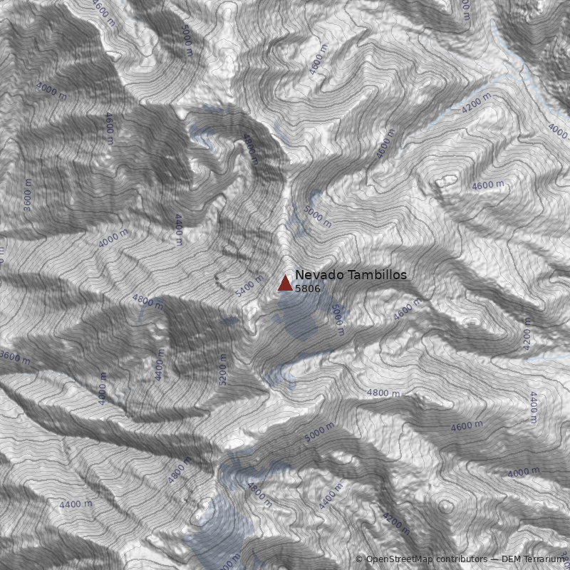Mapa Nevado Tambillos