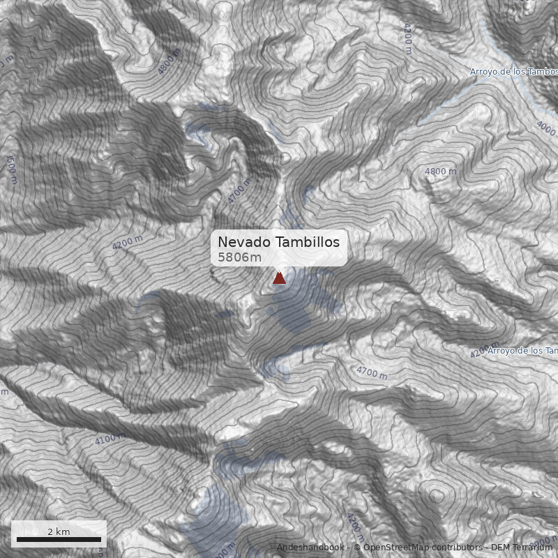 Mapa Nevado Tambillos