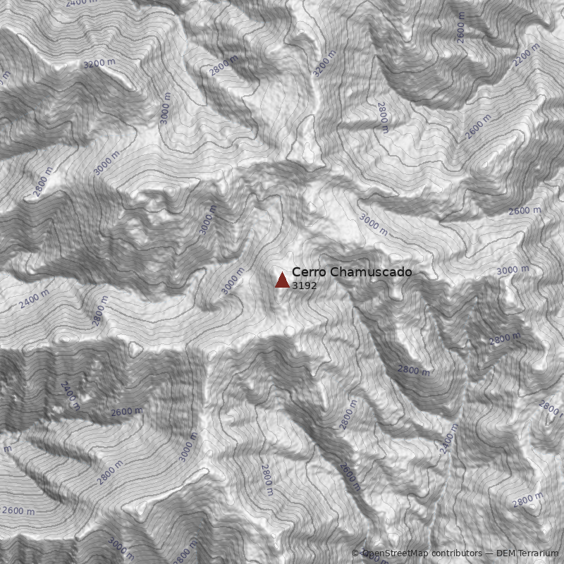 Mapa Cerro Chamuscado