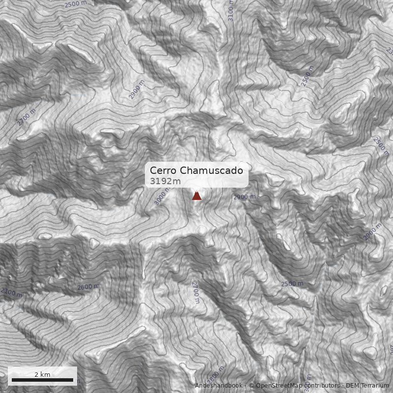 Mapa Cerro Chamuscado