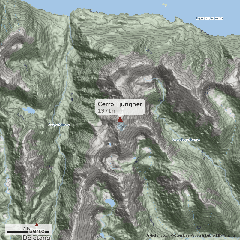 Mapa Cerro Ljungner