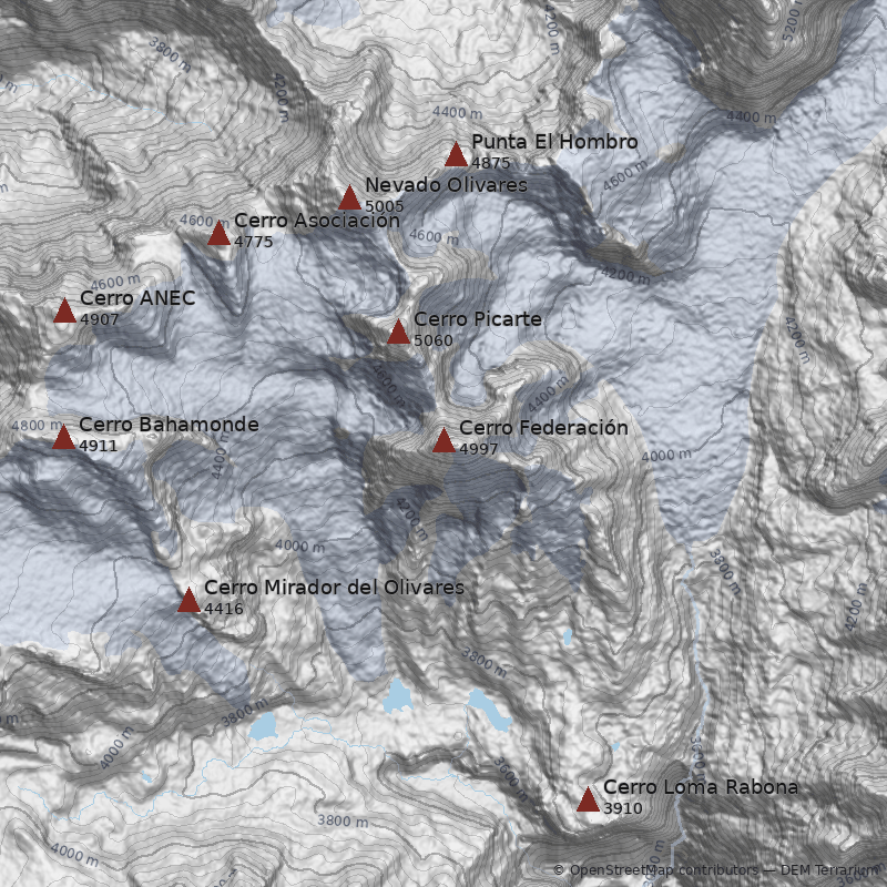Mapa Cerro Federación