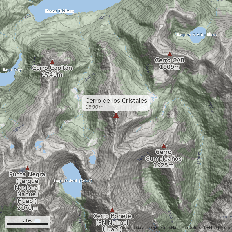 Mapa Cerro de los Cristales